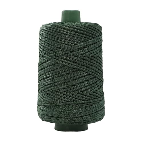 250 g merzerisierter Baumwoll-Hanffaden – Eisseidengarn for handgewebte Hüte, Schuhe, Taschen und Tassenmatten – buntes Bastelmaterial aus Wolle for Selbermachen(31BigGreen) von LiuliuBull