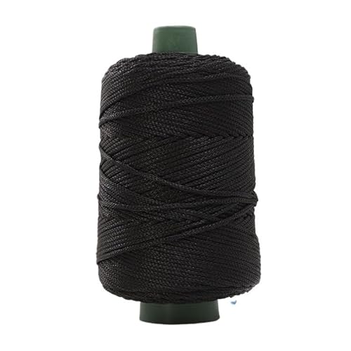 250 g merzerisierter Baumwoll-Hanffaden – Eisseidengarn for handgewebte Hüte, Schuhe, Taschen und Tassenmatten – buntes Bastelmaterial aus Wolle for Selbermachen(32Black) von LiuliuBull