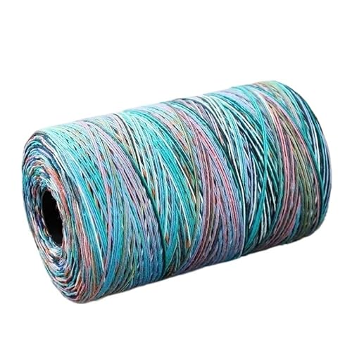 300 g, 100% Baumwolle, regenbogengefärbtes Retro-Garn for Selberstricken – perfekt for Pullover, Schals, Mützen und Accessoires(05 Colorful Green) von LiuliuBull