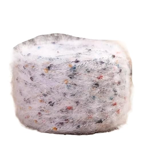 300 g buntes Beanie-Garn mit Punkten – mehrfarbiges Material for Handstricken und Häkeln for modische Pullover, Schals, Mützen und mehr(14 White) von LiuliuBull