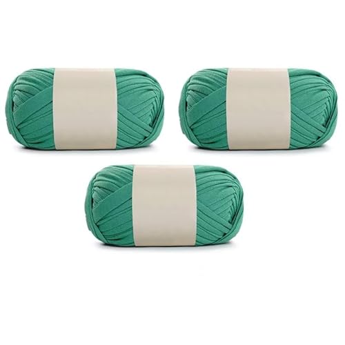 300 g dickes Garn – 3-teiliges weiches, farbiges Stoffgarn for DIY-Projekte, gewebte Taschen, Spielzeug und Hausschuhe.(18 Green) von LiuliuBull