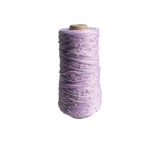 350 g 6 Stränge merzerisiertes Perlen-Baumwollgarn for Häkeln, Perlensticken und Handweben – feines Wollgarn(Lightpurple) von LiuliuBull