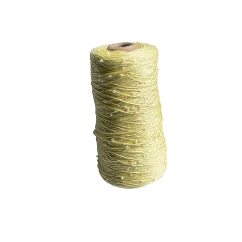 350 g 6 Stränge merzerisiertes Perlen-Baumwollgarn for Häkeln, Perlensticken und Handweben – feines Wollgarn(Lightyellow) von LiuliuBull