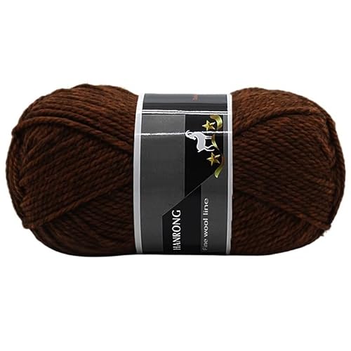 400 g dickes Alpaka-Wollgarn for Handstricken – ideal for Schals, Mützen, Pullover und Mäntel(Brown Coffee) von LiuliuBull