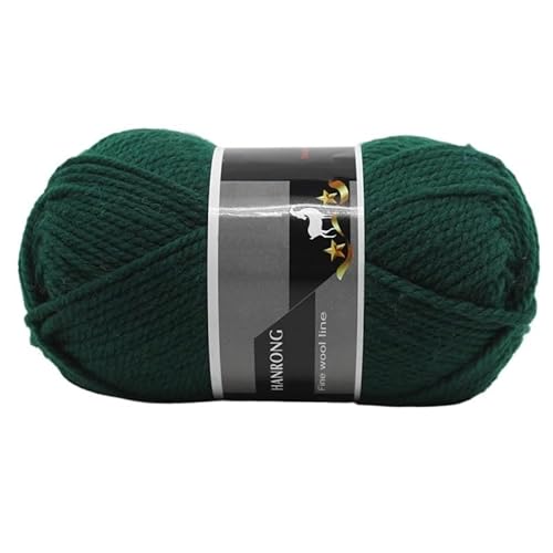 400 g dickes Alpaka-Wollgarn for Handstricken – ideal for Schals, Mützen, Pullover und Mäntel(Dark Green) von LiuliuBull