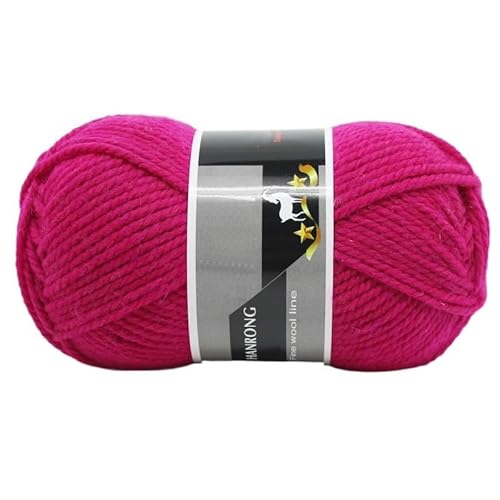 400 g dickes Alpaka-Wollgarn for Handstricken – ideal for Schals, Mützen, Pullover und Mäntel(Rose Red) von LiuliuBull