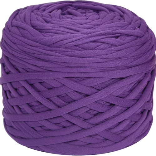 400 g dickes Strickgarn – T-Shirt-Garn for selbstgemachte Taschen, Decken, Kissen und Häkelprojekte(Dark purple) von LiuliuBull