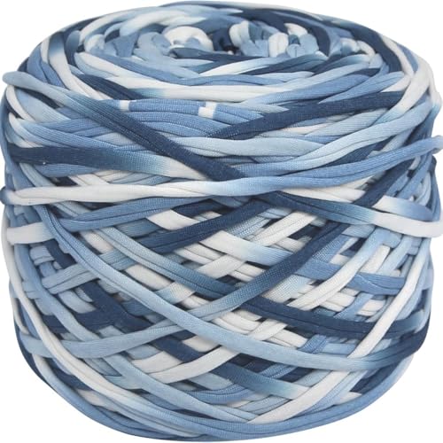 400 g dickes Strickgarn – T-Shirt-Garn for selbstgemachte Taschen, Decken, Kissen und Häkelprojekte(Ocean) von LiuliuBull