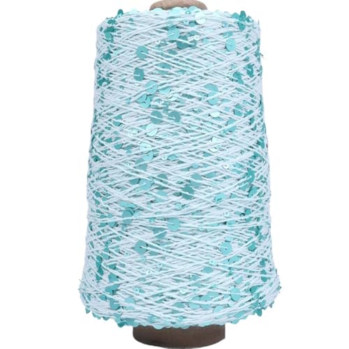 470 g Baumwollgarn for Handstricken – 3 mm und 6 mm reine Baumwolle mit glitzernden Perlen for selbstgemachte Wollpullover, Mützen, Schals und Häkelprojekte(Color 09) von LiuliuBull