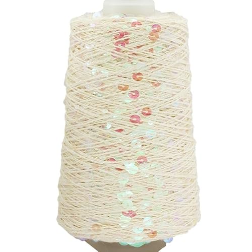470 g Baumwollgarn for Handstricken – 3 mm und 6 mm reine Baumwolle mit glitzernden Perlen for selbstgemachte Wollpullover, Mützen, Schals und Häkelprojekte(Color 16) von LiuliuBull