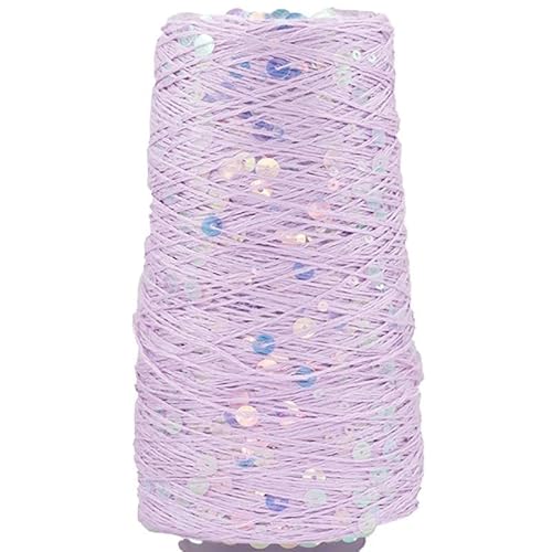 470 g Baumwollgarn for Handstricken – 3 mm und 6 mm reine Baumwolle mit glitzernden Perlen for selbstgemachte Wollpullover, Mützen, Schals und Häkelprojekte(Color 20) von LiuliuBull