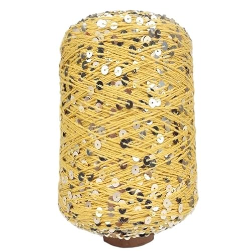 470 g Baumwollgarn for Handstricken – 3 mm und 6 mm reine Baumwolle mit glitzernden Perlen for selbstgemachte Wollpullover, Mützen, Schals und Häkelprojekte(Color 38) von LiuliuBull
