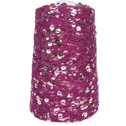 470 g Baumwollgarn for Handstricken – 3 mm und 6 mm reine Baumwolle mit glitzernden Perlen for selbstgemachte Wollpullover, Mützen, Schals und Häkelprojekte(Color 39) von LiuliuBull