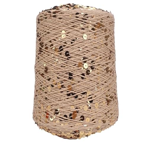 470 g Baumwollgarn for Handstricken – 3 mm und 6 mm reine Baumwolle mit glitzernden Perlen for selbstgemachte Wollpullover, Mützen, Schals und Häkelprojekte(Color 41) von LiuliuBull