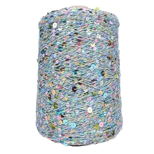 470 g Baumwollgarn for Handstricken – 3 mm und 6 mm reine Baumwolle mit glitzernden Perlen for selbstgemachte Wollpullover, Mützen, Schals und Häkelprojekte(Color 43) von LiuliuBull