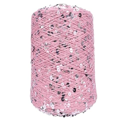 470 g Baumwollgarn for Handstricken – 3 mm und 6 mm reine Baumwolle mit glitzernden Perlen for selbstgemachte Wollpullover, Mützen, Schals und Häkelprojekte(Color 45) von LiuliuBull