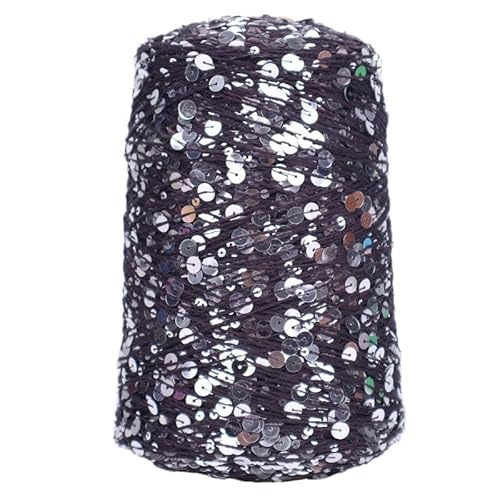 470 g Baumwollgarn for Handstricken – 3 mm und 6 mm reine Baumwolle mit glitzernden Perlen for selbstgemachte Wollpullover, Mützen, Schals und Häkelprojekte(Color 61) von LiuliuBull