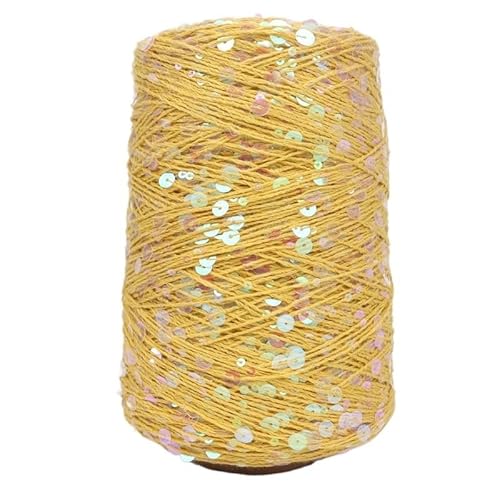 470 g Baumwollgarn for Handstricken – 3 mm und 6 mm reine Baumwolle mit glitzernden Perlen for selbstgemachte Wollpullover, Mützen, Schals und Häkelprojekte(Color 68) von LiuliuBull