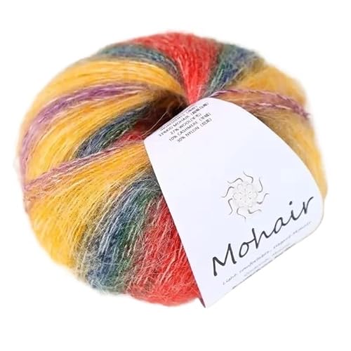 5 Stück Farbverlaufs-Mohairgarnknäuel – handgewebtes gefärbtes Garn for Pullover, Schals und Bastelarbeiten(02-5pcs) von LiuliuBull