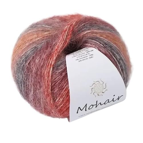 5 Stück Farbverlaufs-Mohairgarnknäuel – handgewebtes gefärbtes Garn for Pullover, Schals und Bastelarbeiten(04-5pcs) von LiuliuBull