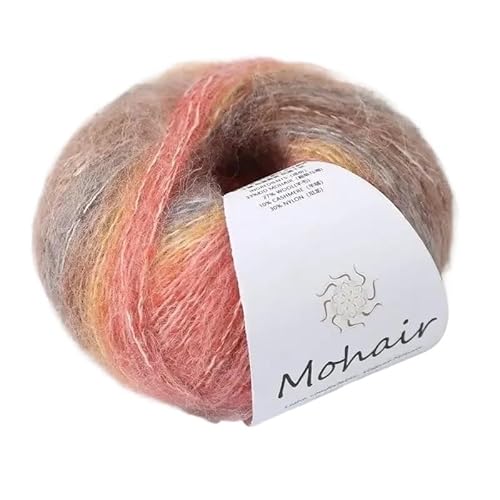 5 Stück Farbverlaufs-Mohairgarnknäuel – handgewebtes gefärbtes Garn for Pullover, Schals und Bastelarbeiten(10-5pcs) von LiuliuBull