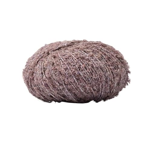 50 g Alpaka-Wollschlingengarn for DIY-Projekte – weiches Teddy-Rollgarn for Handstricken und Weben von Schals(Color10) von LiuliuBull