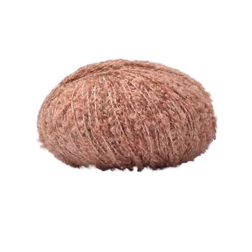 50 g Alpaka-Wollschlingengarn for DIY-Projekte – weiches Teddy-Rollgarn for Handstricken und Weben von Schals(Color14) von LiuliuBull
