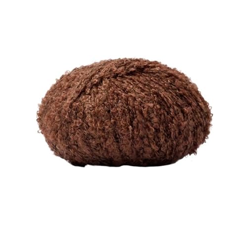 50 g Alpaka-Wollschlingengarn for DIY-Projekte – weiches Teddy-Rollgarn for Handstricken und Weben von Schals(Color15) von LiuliuBull