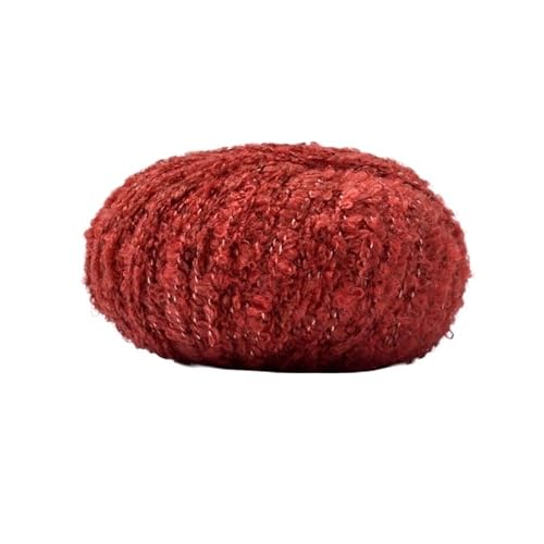 50 g Alpaka-Wollschlingengarn for DIY-Projekte – weiches Teddy-Rollgarn for Handstricken und Weben von Schals(Color16) von LiuliuBull