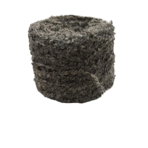 50 g flauschiges Häkelgarn – weiches, dickes, kuscheliges Plüschgarn for Stricken, Häkeln von Spielzeug, Decken und Kleidungsstücken – Woll-Acryl-Fancy-Garn(Grey) von LiuliuBull