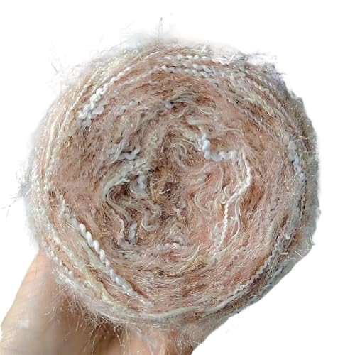 50 g glitzerndes Haar-Farbverlaufs-Mischgarn, mehrere Stränge, weich, ausgefallen gemischt, DIY-Mützen, Taschen, gewebte gehäkelte Puppen, Hand-Account-Garn(Z01color) von LiuliuBull