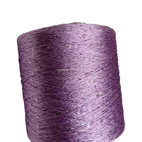 500 g Sommergarn aus merzerisierter Eisseide for Selberstricken, 1 mm weiches Garn zur Herstellung von Puppen und Pullovern(Light violet) von LiuliuBull
