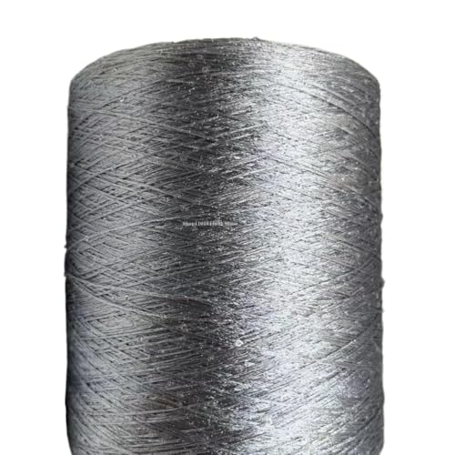 500 g Sommergarn aus merzerisierter Eisseide for Selberstricken, 1 mm weiches Garn zur Herstellung von Puppen und Pullovern(Silver) von LiuliuBull