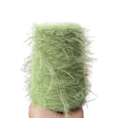 500 g Wollgarn in Nerzoptik – doppelseitiges, weiches Garn for DIY-Handstrickarbeiten, Schals, Tücher, Pullover und Häkelprojekte(Avocado green 8 cm) von LiuliuBull