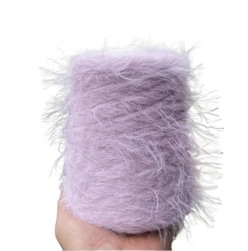 500 g Wollgarn in Nerzoptik – doppelseitiges, weiches Garn for DIY-Handstrickarbeiten, Schals, Tücher, Pullover und Häkelprojekte(Light powder 8 cm) von LiuliuBull