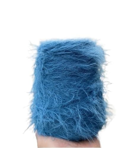 500 g Wollgarn in Nerzoptik – doppelseitiges, weiches Garn for DIY-Handstrickarbeiten, Schals, Tücher, Pullover und Häkelprojekte(Light sea blue 8 cm) von LiuliuBull