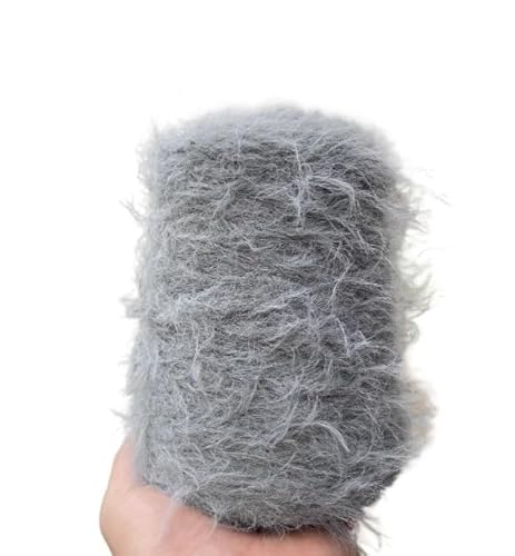 500 g Wollgarn in Nerzoptik – doppelseitiges, weiches Garn for DIY-Handstrickarbeiten, Schals, Tücher, Pullover und Häkelprojekte(Medium gray 8 cm) von LiuliuBull