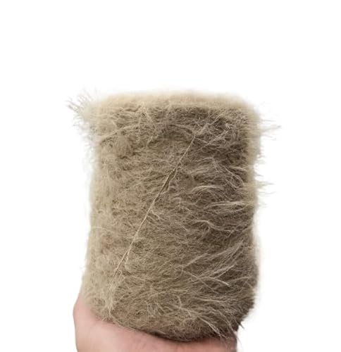 500 g Wollgarn in Nerzoptik – doppelseitiges, weiches Garn for DIY-Handstrickarbeiten, Schals, Tücher, Pullover und Häkelprojekte(Milk tea 8 cm) von LiuliuBull