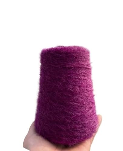 500 g Wollgarn in Nerzoptik – doppelseitiges, weiches Garn for DIY-Handstrickarbeiten, Schals, Tücher, Pullover und Häkelprojekte(Purple 2cm) von LiuliuBull