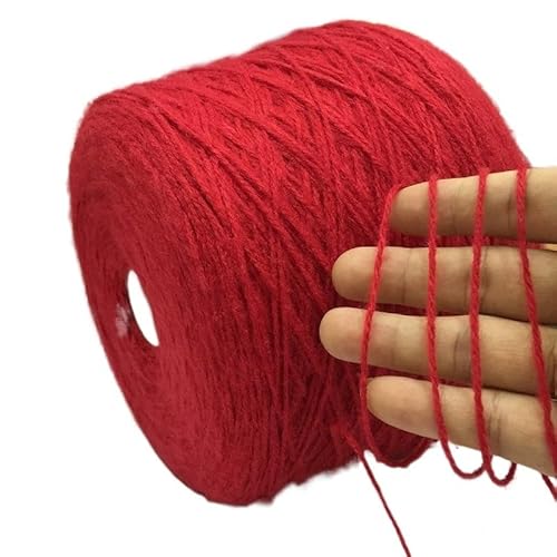 500 g weiches, handgestricktes Alpaka-Wollgarn – hautfreundliches, warmes Garn for Schals und Pullover(Big red (barrel 0.95kg)) von LiuliuBull