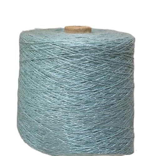 500 g weiches, handgestricktes Alpaka-Wollgarn – hautfreundliches, warmes Garn for Schals und Pullover(Blue+silver wire) von LiuliuBull
