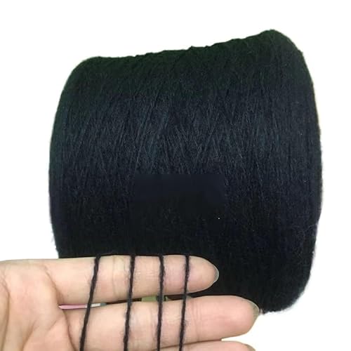 500 g weiches, handgestricktes Alpaka-Wollgarn – hautfreundliches, warmes Garn for Schals und Pullover(black) von LiuliuBull