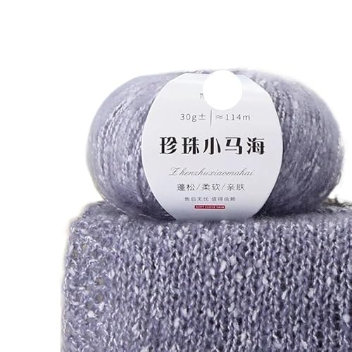 60 g Wolle-Mohair-Garn – südafrikanische leichte Schiebeschal-Linie for Pullover-Jacken und Flechtprojekte(Grayblue) von LiuliuBull