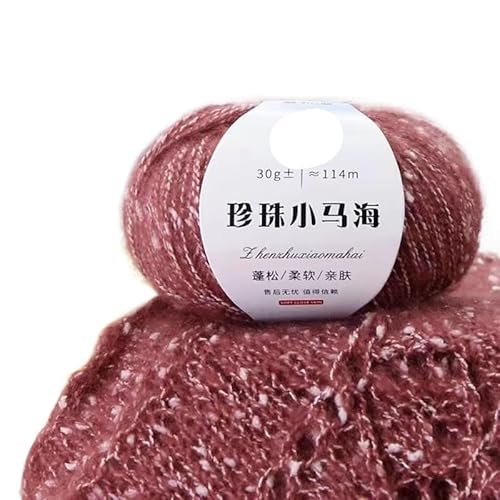 60 g Wolle-Mohair-Garn – südafrikanische leichte Schiebeschal-Linie for Pullover-Jacken und Flechtprojekte(Rot) von LiuliuBull
