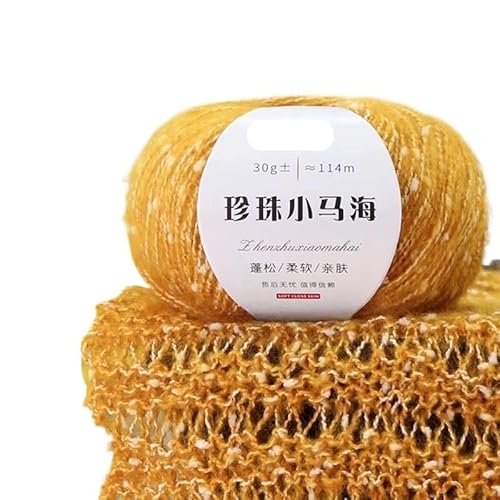 60 g Wolle-Mohair-Garn – südafrikanische leichte Schiebeschal-Linie for Pullover-Jacken und Flechtprojekte(Turmeric) von LiuliuBull
