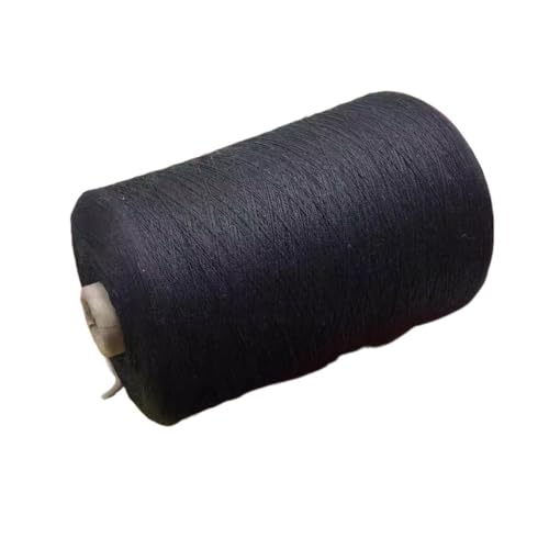 70% Seide und 30% Baumwolle, 4-fädiges Naturstrickgarn for selbstgestrickte Kleidung, Mützen und dekorative Häkelprojekte(Black-500g) von LiuliuBull