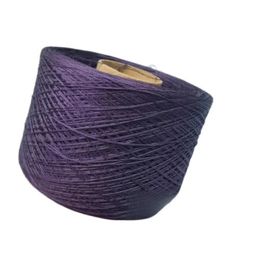 70% Seide und 30% Baumwolle, 4-fädiges Naturstrickgarn for selbstgestrickte Kleidung, Mützen und dekorative Häkelprojekte(Crimson purple-250g) von LiuliuBull