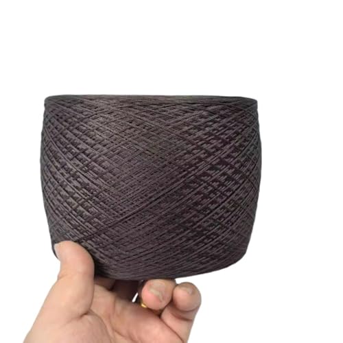 70% Seide und 30% Baumwolle, 4-fädiges Naturstrickgarn for selbstgestrickte Kleidung, Mützen und dekorative Häkelprojekte(Dark coffee-250g) von LiuliuBull