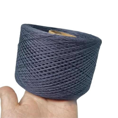 70% Seide und 30% Baumwolle, 4-fädiges Naturstrickgarn for selbstgestrickte Kleidung, Mützen und dekorative Häkelprojekte(Deep gray blue-250g) von LiuliuBull
