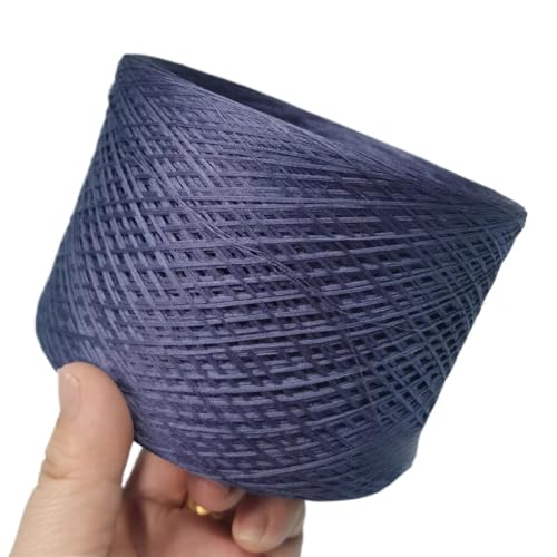 70% Seide und 30% Baumwolle, 4-fädiges Naturstrickgarn for selbstgestrickte Kleidung, Mützen und dekorative Häkelprojekte(Indigo purple-250g) von LiuliuBull